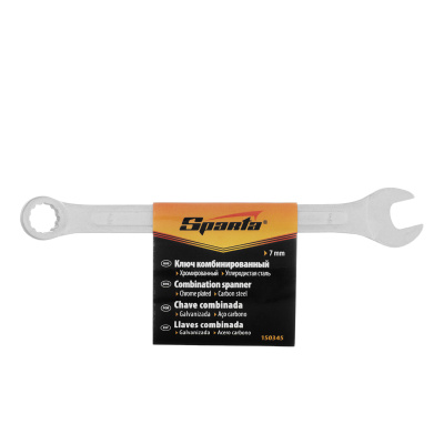 Ключ комбинированный, 7 мм, хромированный Sparta по ценам производителя в Челябинске с доставкой по всей России