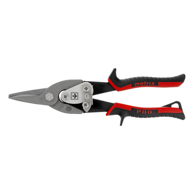 Ножницы по металлу, 250 мм, прямой рез, сталь CRMO, двухкомпонентные рукоятки, PRO Matrix по ценам производителя в Челябинске с доставкой по всей России