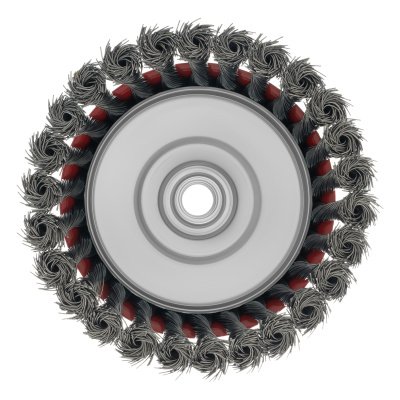 Щетка для УШМ, 125 мм, М14, "чашка", крученая проволока 0.5 мм Matrix по ценам производителя в Челябинске с доставкой по всей России
