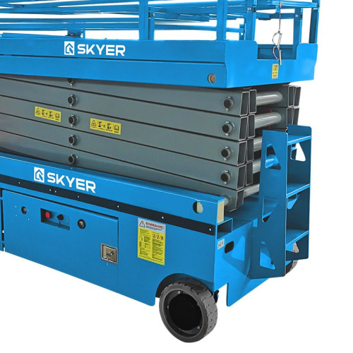Самоходный ножничный подъемник с выдвижной платформой SKYER PL1625 по ценам производителя в Челябинске с доставкой по всей России