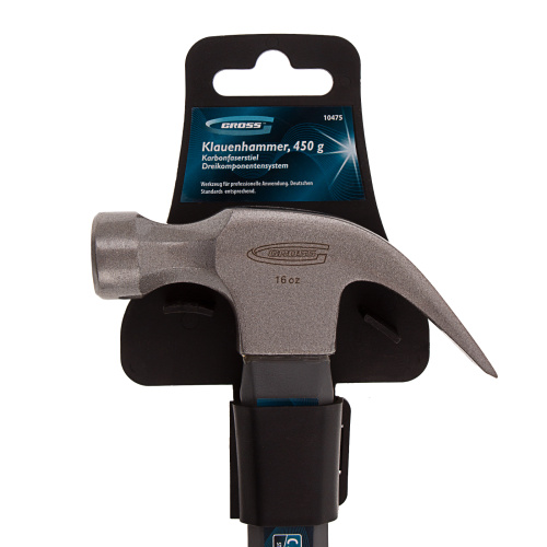 Молоток-гвоздодер, 450 г, фибергласовая трехкомпонентная рукоятка Gross по ценам производителя в Челябинске с доставкой по всей России