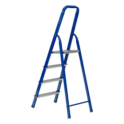 Стремянка, 4 ступени, стальной профиль, алюминиевые ступени Сибртех по ценам производителя в Челябинске с доставкой по всей России