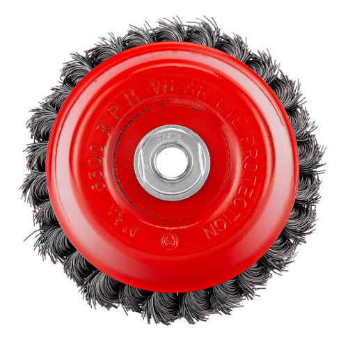 Щетка для УШМ, 125 мм, М14, "чашка", двухрядная, крученая проволока 0.5 мм Matrix по ценам производителя в Челябинске с доставкой по всей России