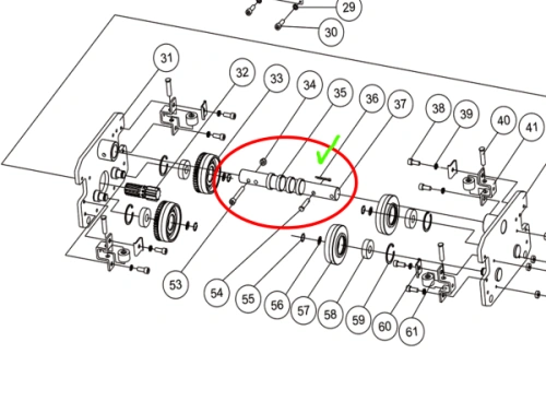 Вал удлиненный для каретки на ТЭЦ 1т на двутавр шириной 300мм купить в Москве с доставкой по всей России | ProtosMarket.ru