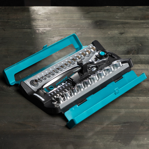 Набор торцевых головок, трещотка 120 зубьев, 1/2", 1/4", CrV, 41 предмет Gross по ценам производителя в Челябинске с доставкой по всей России