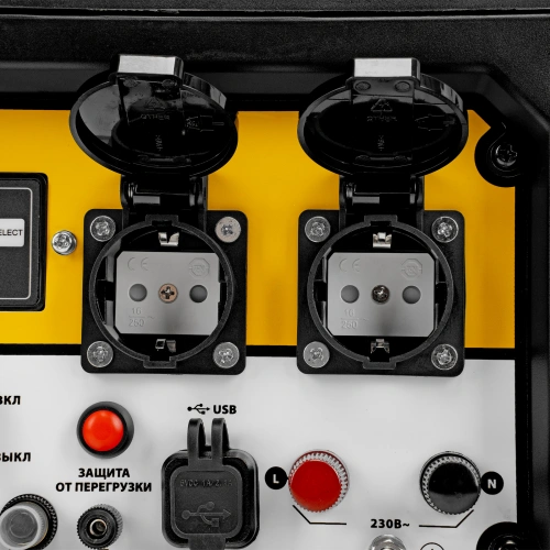 Генератор инверторный GS-5500iSE, 5,5 кВт, 230 В, закрытый корпус,электростартер Denzel по ценам производителя в Челябинске с доставкой по всей России