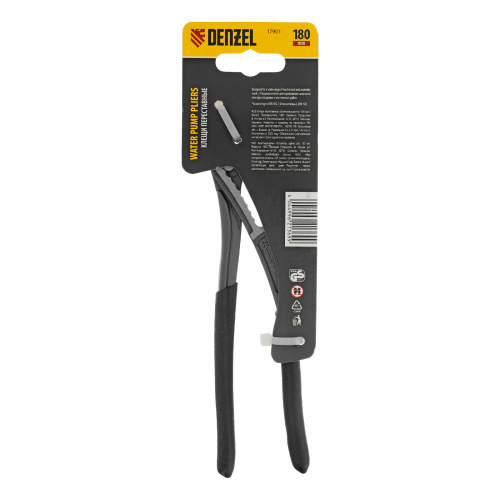 Клещи переставные, обливные рукоятки, 180 мм Denzel по ценам производителя в Челябинске с доставкой по всей России