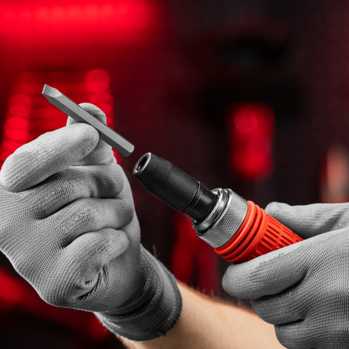 Отвертка ударно-поворотная 1/2, набор бит, 6 шт, обрезиненная ручка, пластиковый бокс Matrix по ценам производителя в Челябинске с доставкой по всей России