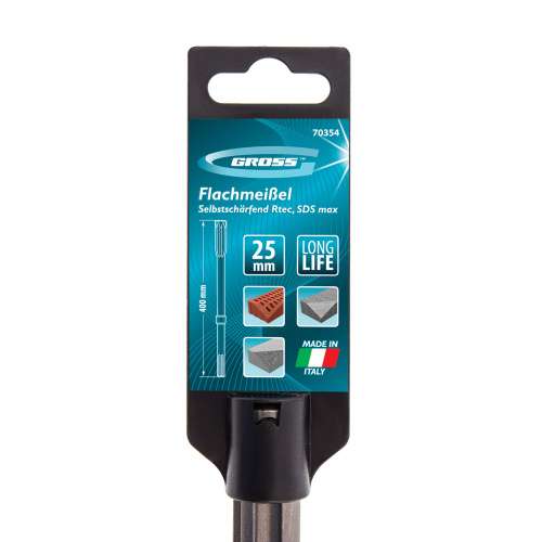 Зубило плоское самозатачивающееся Rtec 400 мм, SDS Max Gross по ценам производителя в Челябинске с доставкой по всей России