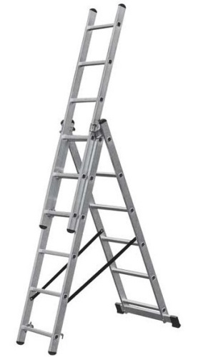 Лестница 3-х секционная алюминиевая 3*6 по ценам производителя в Челябинске с доставкой по всей России