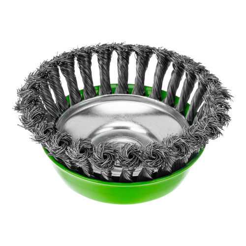 Щетка для УШМ, 125 мм, М14, "чашка", крученая металлическая проволока Сибртех по ценам производителя в Челябинске с доставкой по всей России