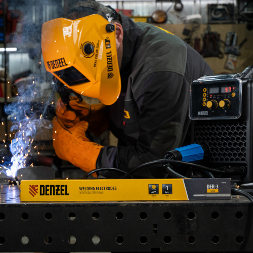 Электроды DER-3, диам. 4 мм, 1 кг, рутиловое покрытие Denzel по ценам производителя в Челябинске с доставкой по всей России