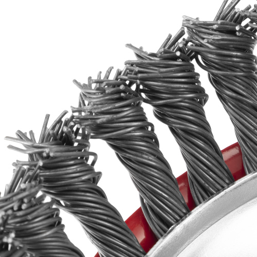 Щетка для УШМ, 125 мм, М14, "чашка", крученая проволока 0.8 мм Matrix по ценам производителя в Челябинске с доставкой по всей России