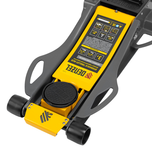 Домкрат гидравлический подкатной, 3 т, 75-500 мм, быстрый подъем, низкий подхват, проф. Denzel по ценам производителя в Челябинске с доставкой по всей России