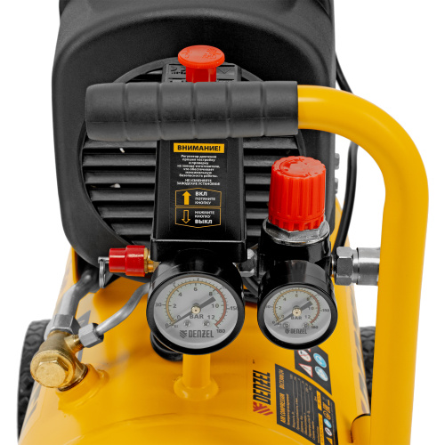 Компрессор воздушный DLC1300/24 безмасляный 1.3 кВт, 24 литра, 206 л/мин Denzel по ценам производителя в Челябинске с доставкой по всей России