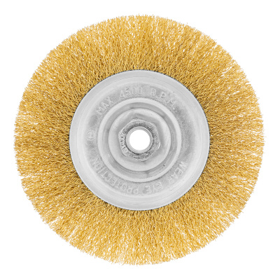 Щетка для УШМ, 150 мм, М14, плоская, латунированная витая проволока Matrix по ценам производителя в Челябинске с доставкой по всей России