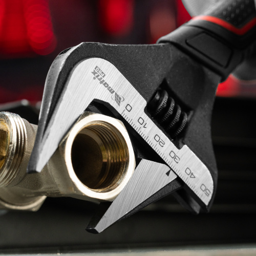 Ключ разводной, тонкие губки, фосфатированный, двухкомпонентная рукоятка, 250 мм, PRO Matrix по ценам производителя в Челябинске с доставкой по всей России