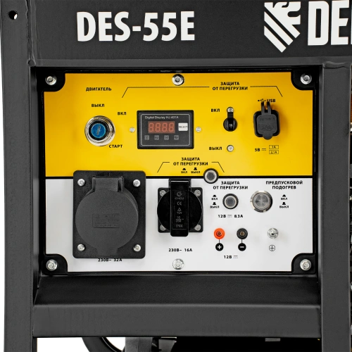 Генератор дизельный DES-55E, 5,5 кВт, 230 В, 11 л, электростартер Denzel по ценам производителя в Челябинске с доставкой по всей России