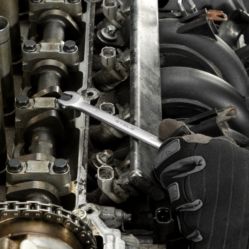 Набор ключей комбинированных 6-32 мм, 22 шт, CrV, матовый хром Stels по ценам производителя в Челябинске с доставкой по всей России