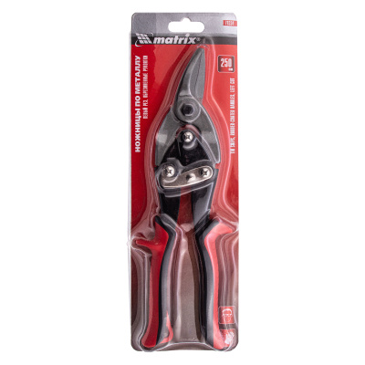 Ножницы по металлу, 250 мм, левые, обрезиненные рукоятки Matrix по ценам производителя в Челябинске с доставкой по всей России