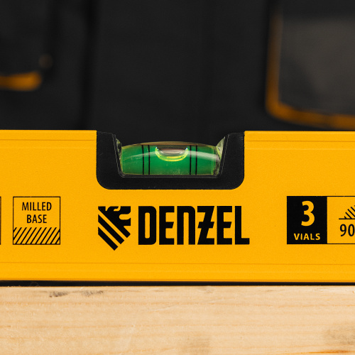 Уровень алюминиевый, магнит, фрезерованный, 3 глазка (1 зеркал.) 0,5 мм/м, 800 мм Denzel по ценам производителя в Челябинске с доставкой по всей России