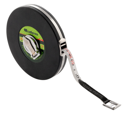 Рулетка геодезическая 30 м х 13 мм, закрытый корпус, фибергласовая лента Сибртех по ценам производителя в Челябинске с доставкой по всей России