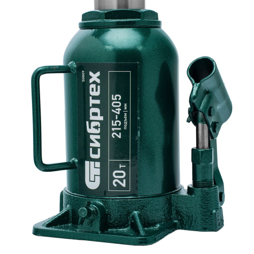 Домкрат гидравлический бутылочный, 20 т, 215-405 мм Сибртех по ценам производителя в Челябинске с доставкой по всей России