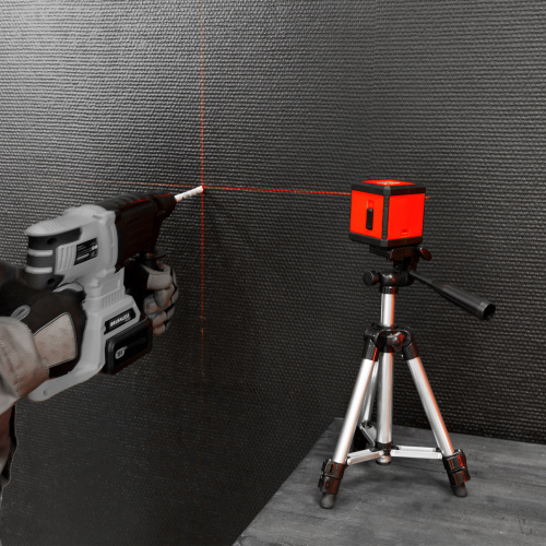 Лазерный уровень XQB RED Pro SET, 10 м, красный луч, батарейки, штатив MTX по ценам производителя в Челябинске с доставкой по всей России