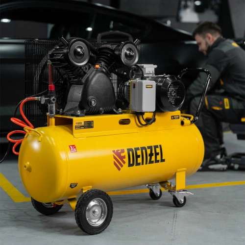 Компрессор воздушный рем. привод BCV 4000-T/100, 4,0 кВт, 100 литров, 690 л/мин Denzel по ценам производителя в Челябинске с доставкой по всей России