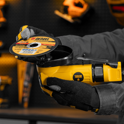 Пневматическая углошлифовальная машина AG125, 11000 об/мин, 125 мм, 186 л/мин Denzel по ценам производителя в Челябинске с доставкой по всей России