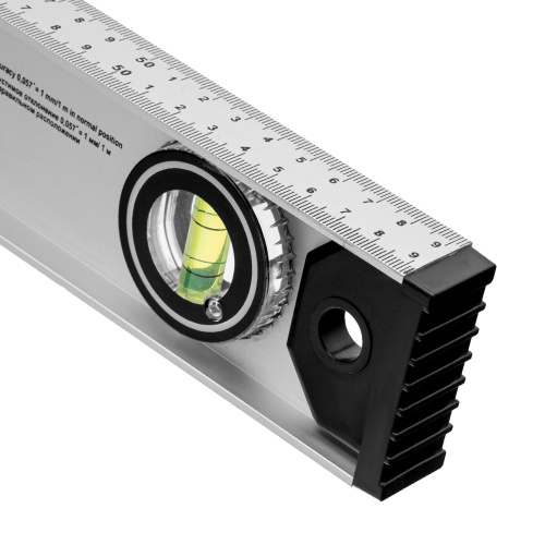 Уровень алюминиевый "Рельс", 600 мм, 3 глазка (1 поворотный) Matrix по ценам производителя в Челябинске с доставкой по всей России