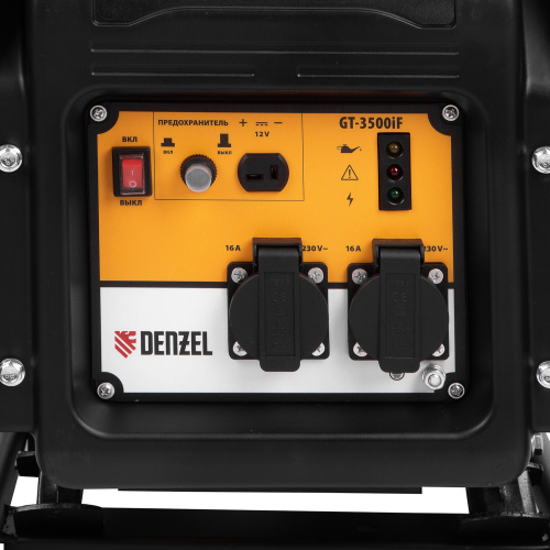 Генератор инверторный GT-3500iF, 3.5 кВт, 230 В, бак 5 л, открытый корпус, ручной старт Denzel по ценам производителя в Челябинске с доставкой по всей России