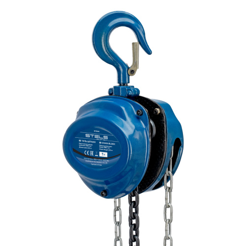 Таль цепная, 1 т, h подъема 2.5 м, расстояние между крюками 350 мм Stels по ценам производителя в Челябинске с доставкой по всей России