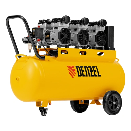 Компрессор безмасляный, малошумный  DLS 2250/100, 2250 Вт, 3x750, 100 л, 410 л/мин блок управления/ Denzel по ценам производителя в Челябинске с доставкой по всей России