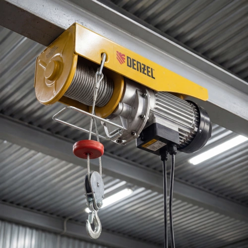 Тельфер электрический TF-800, 0.8 т, 1300 Вт, высота 12 м, 8 м/мин Denzel по ценам производителя в Челябинске с доставкой по всей России