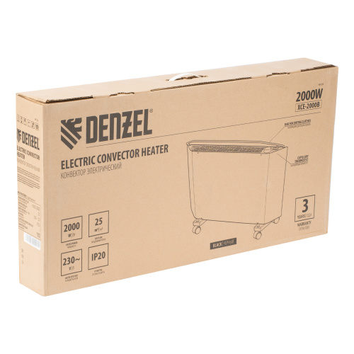 Конвектор электрический XCE-2000 B, 230 В, 2000 Вт, X-образный нагреватель Denzel по ценам производителя в Челябинске с доставкой по всей России