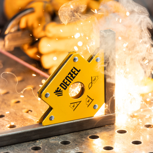 Фиксатор магнитный для сварочных работ, усилие 50 Lb Denzel по ценам производителя в Челябинске с доставкой по всей России