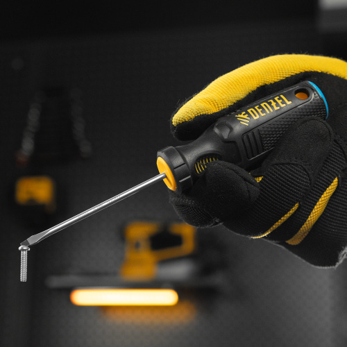 Отвертка, SL3х75 мм, S2, 3к рукоятка Denzel по ценам производителя в Челябинске с доставкой по всей России