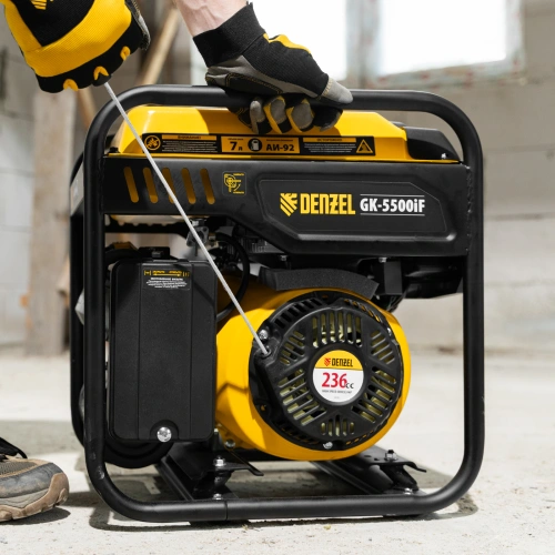 Генератор инверторный GK-5500iF, 5,5 кВт, 230 В, ручной старт DENZEL по ценам производителя в Челябинске с доставкой по всей России