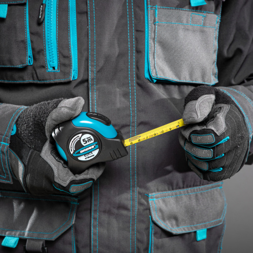 Рулетка "Schlagfest",5 м x 19 мм,магнитный обрезиненный зацеп,двусторонняя шкала,Нейлоновое покрытие,автоматическая фиксация Gross по ценам производителя в Челябинске с доставкой по всей России