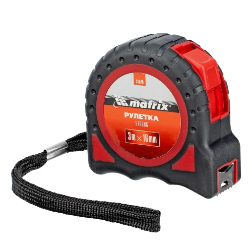 Рулетка Strong,3 м х 16 мм,обрезиненный корпус Matrix по ценам производителя в Челябинске с доставкой по всей России