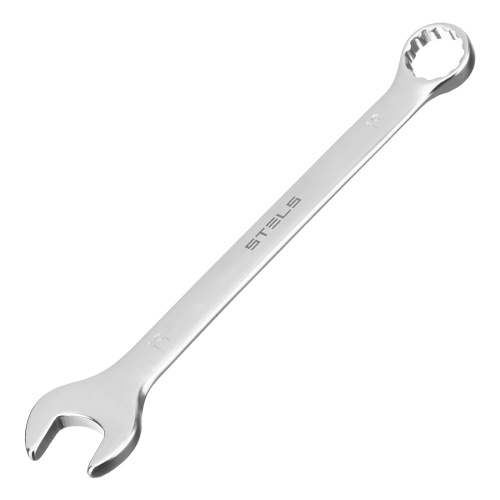 Набор ключей комбинированных, 8-19 мм, 8 шт, CrV, матовый хром Stels по ценам производителя в Челябинске с доставкой по всей России
