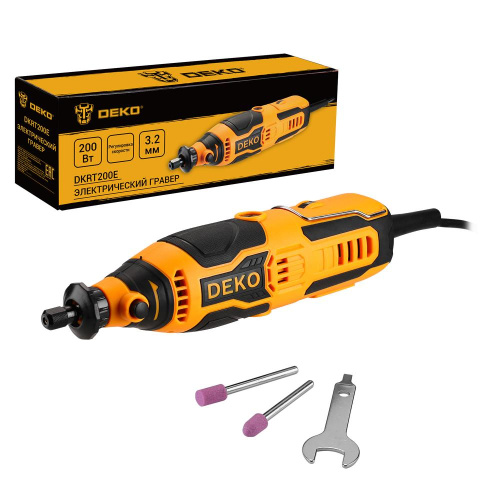 Электрический гравер DEKO DKRT200E с регулировкой скорости, 200 Вт по ценам производителя в Челябинске с доставкой по всей России