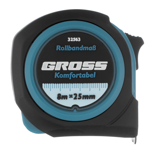 Рулетка Komfortabel 8 м х 25 мм,обрезиненный корпус Gross по ценам производителя в Челябинске с доставкой по всей России