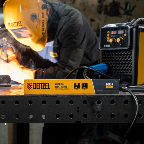 Электроды DER-3, диам. 3 мм, 1 кг, рутиловое покрытие Denzel по ценам производителя в Челябинске с доставкой по всей России