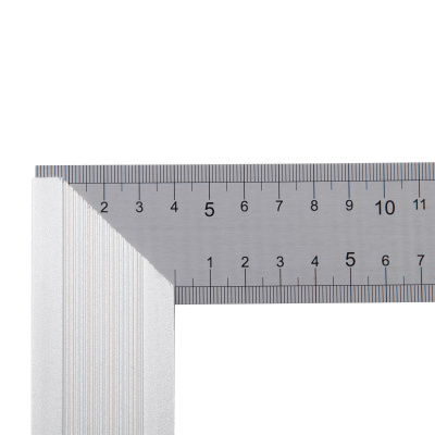 Угольник стальной 250 мм, нержавеющая сталь, градуировка, алюминиевое основание Denzel по ценам производителя в Челябинске с доставкой по всей России