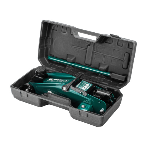 Домкрат гидравлический подкатной, 2 т, 127-330 мм, в пласт. кейсе Сибртех по ценам производителя в Челябинске с доставкой по всей России