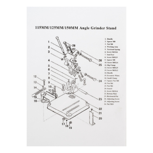 Станок для крепления УШМ COS-115 Sparta по ценам производителя в Челябинске с доставкой по всей России