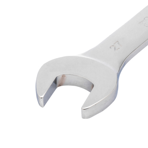 Ключ комбинированный трещоточный, 27 мм, CrV, шарнирный, зеркальный хром Matrix по ценам производителя в Челябинске с доставкой по всей России