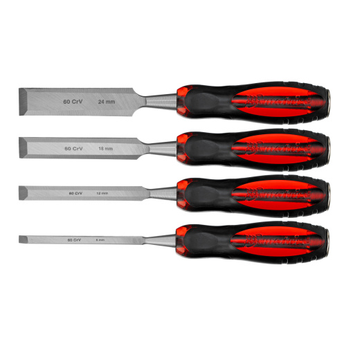 Набор долот-стамесок плоских "Тигровый глаз", 4 шт, 6-12-18-24 мм Matrix по ценам производителя в Челябинске с доставкой по всей России